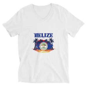 Unisex Short Sleeve V-Neck T-Shirt.
