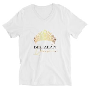 Belize Queen Unisex Short Sleeve V-Neck T-Shirt.